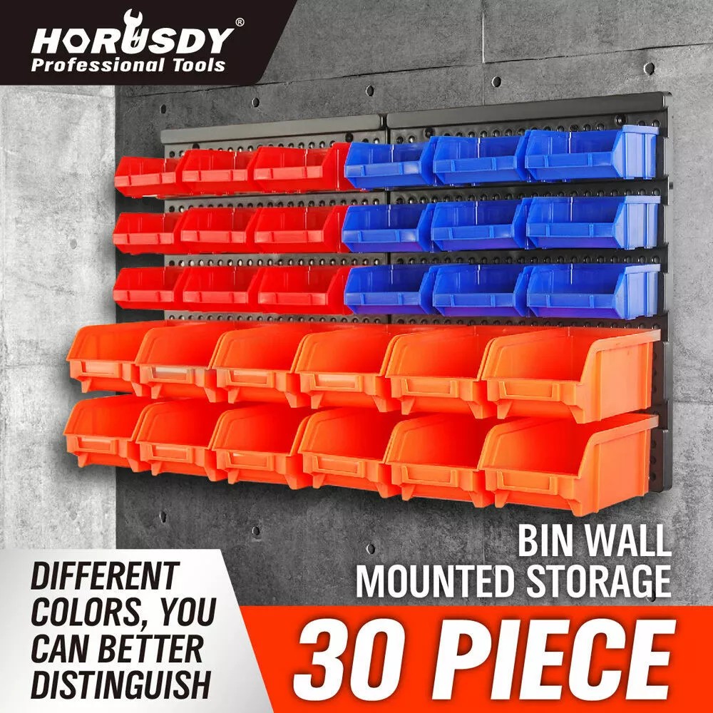 Home Improvement Binford Tools - HORUSDY 30Pc Parts Storage Bins Wall