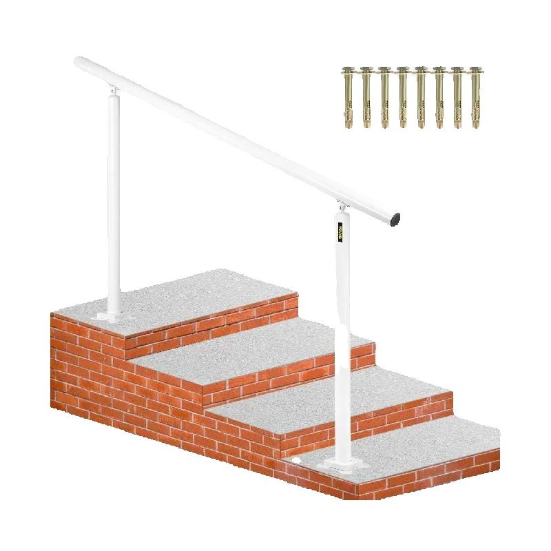 Home Improvement Fence - SucceBuy Handrail for Outdoor Steps Aluminum