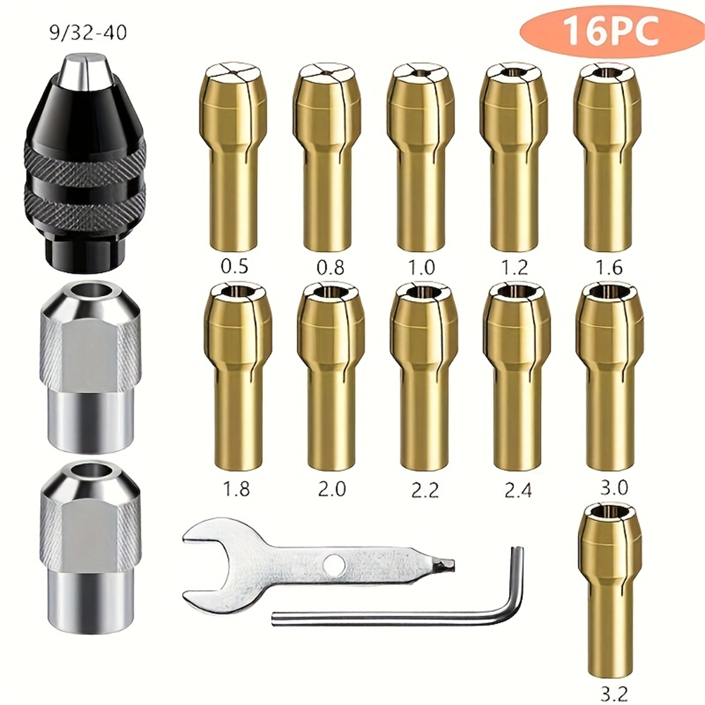 Home Improvement Kit - 16-Piece Portable Household Rotary Tool Chuck