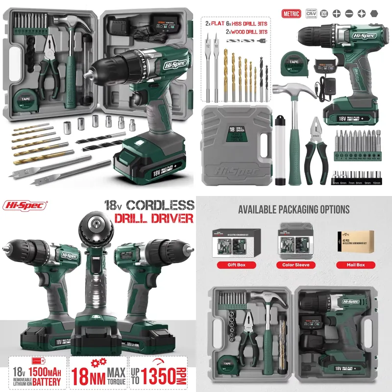 Home Improvements - 【CHIMU HOME】 18V Cordless Drill Driver