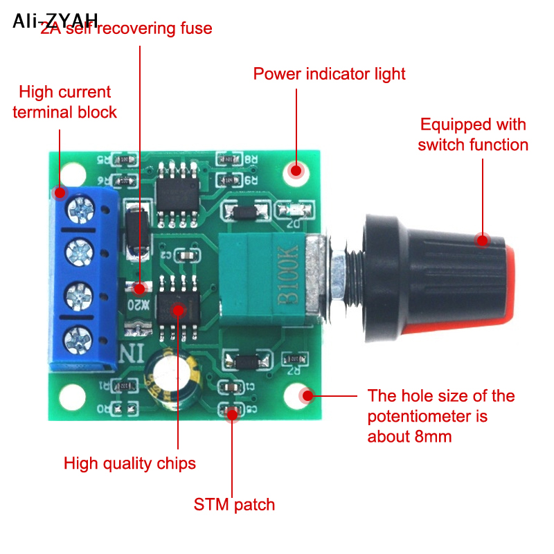 【MA8】1Pcs Adjustable Speed DC  – Home Improvements recenzja i cena