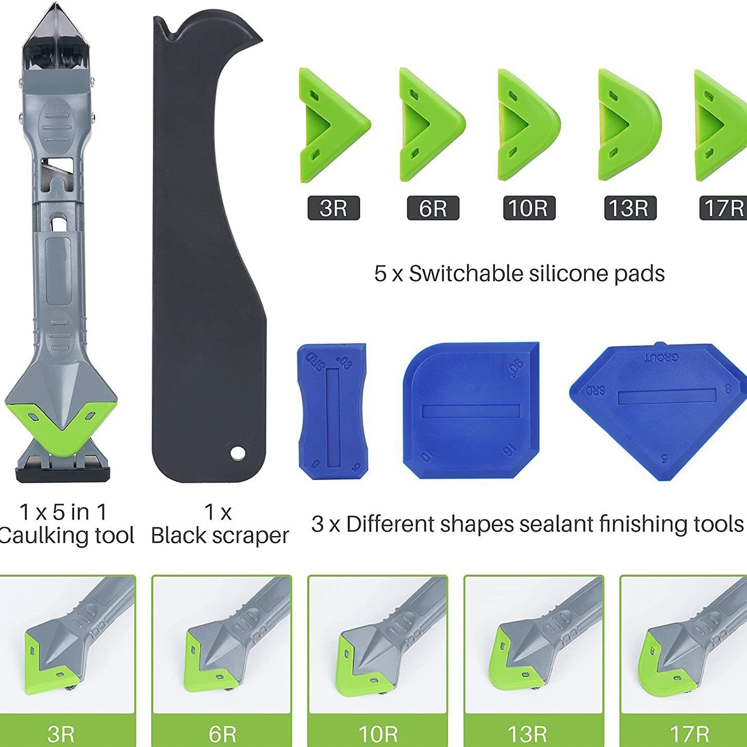 5 In 1 Silicone Caulking Tools – Bathroom Caulk Siliconized recenzja i cena