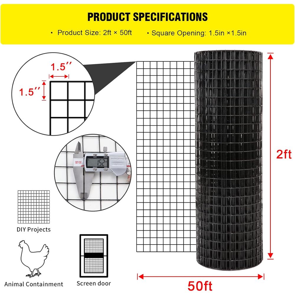 24 x 50 1.5 16 Gauge Black Vin – Home Improvement Fence recenzja i cena