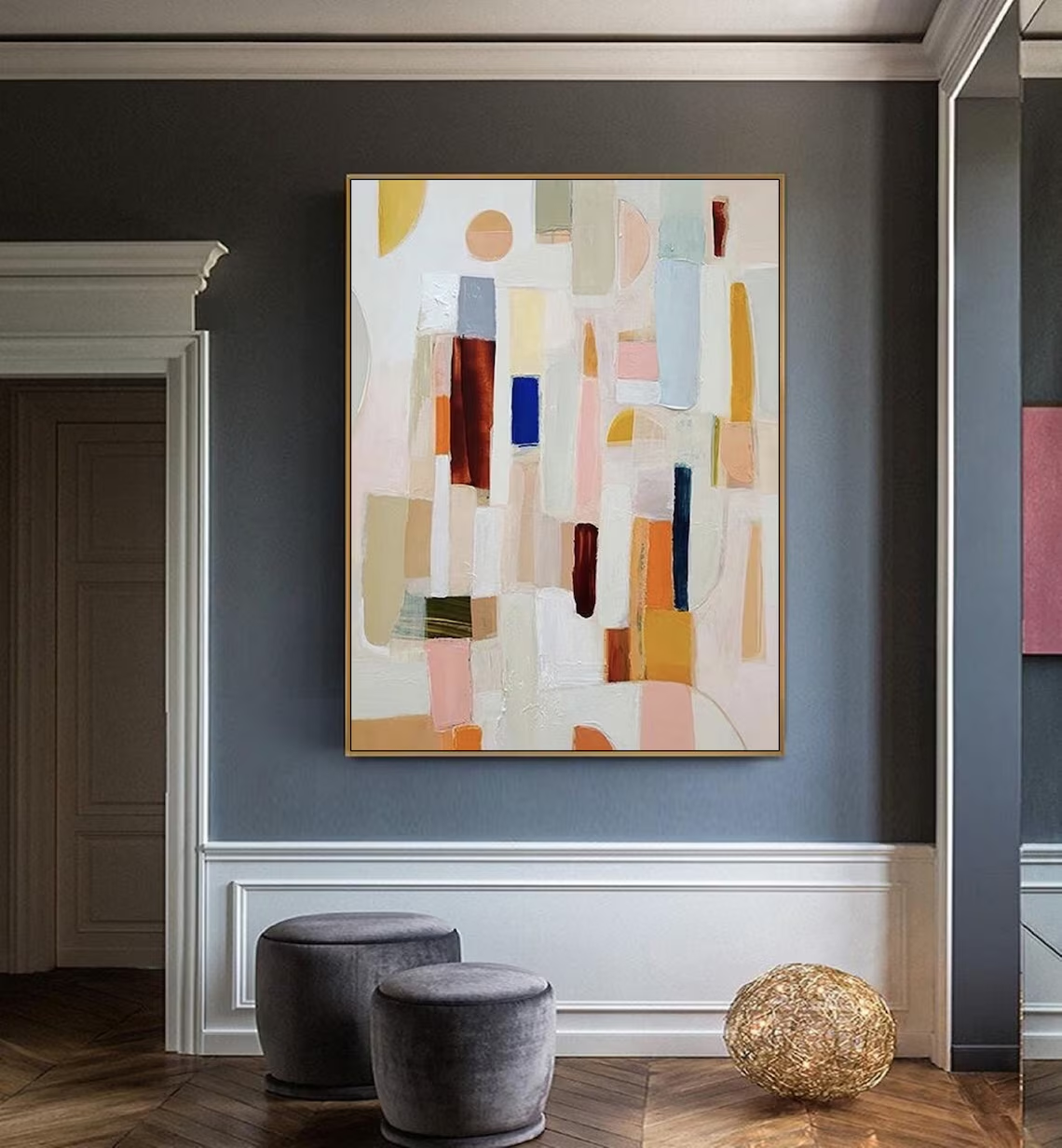Neutral color abstract paintin – Wall Texture Spray recenzja i cena